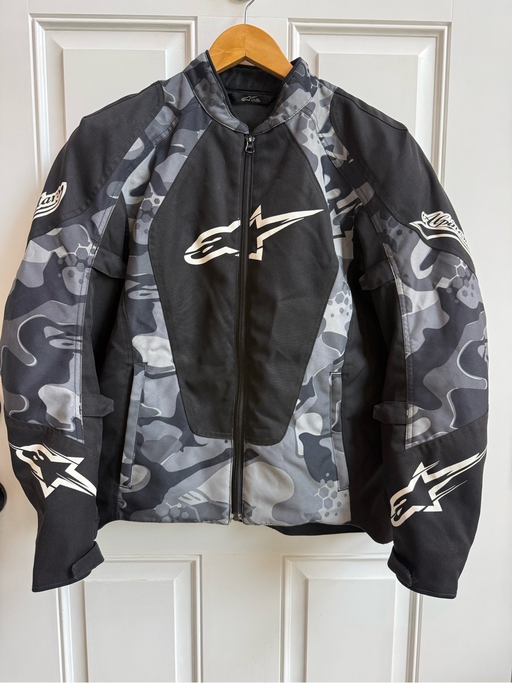Women’s Alpinestars Stella AirFlo Motorcycle Jacket Mesh Riding Armor grey camo